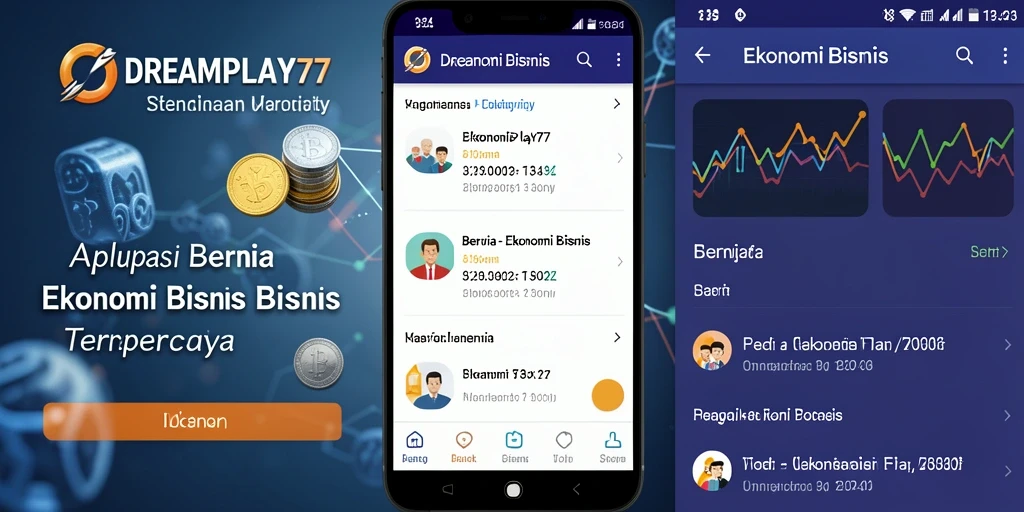 Tampilan antarmuka aplikasi DREAMPLAY77 yang menarik dan informatif.