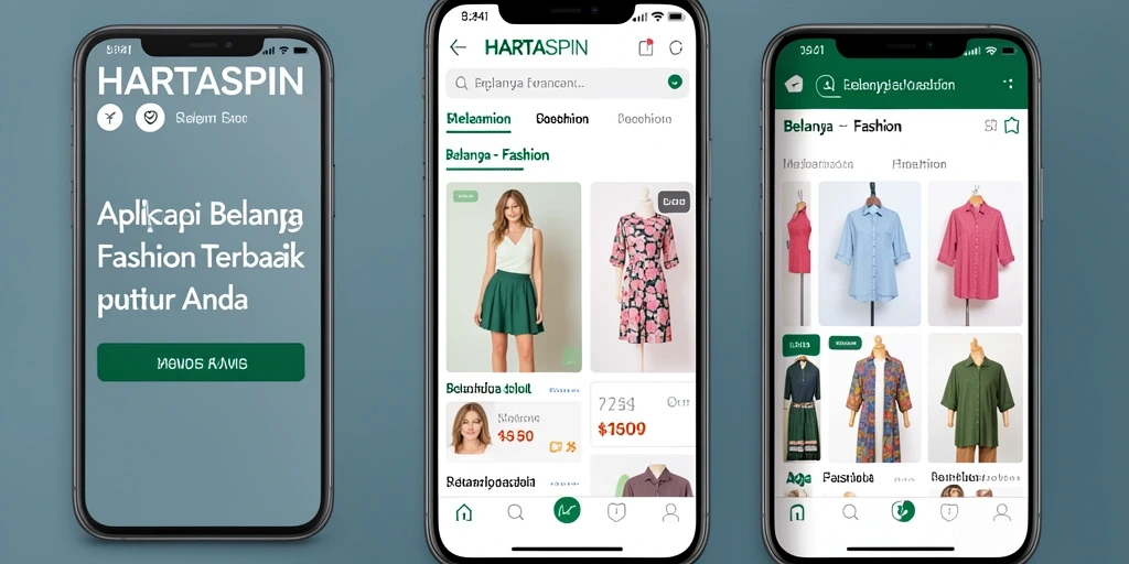 Tampilan antarmuka HARTASPIN dengan koleksi fashion terbaru.