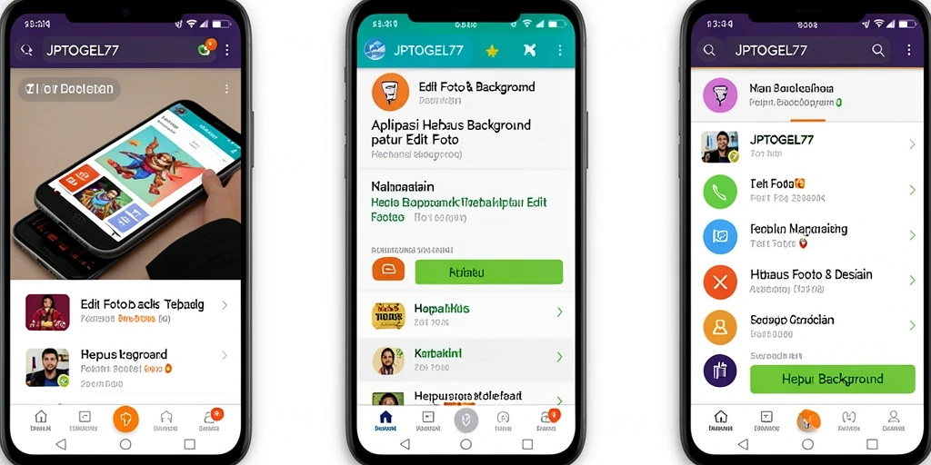 Tampilan antarmuka aplikasi Hapus Background JPTOGEL77.