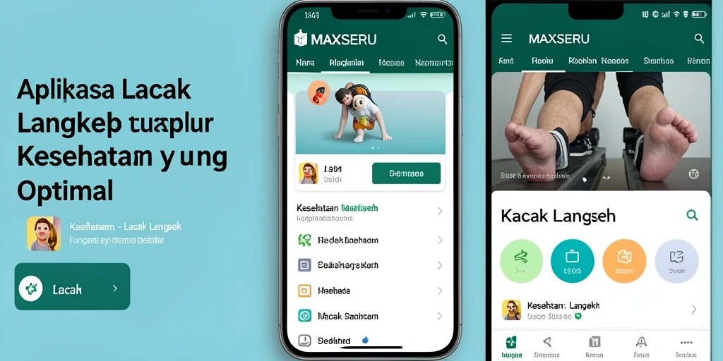 Antarmuka aplikasi MAXSERU yang menarik untuk melacak langkah.