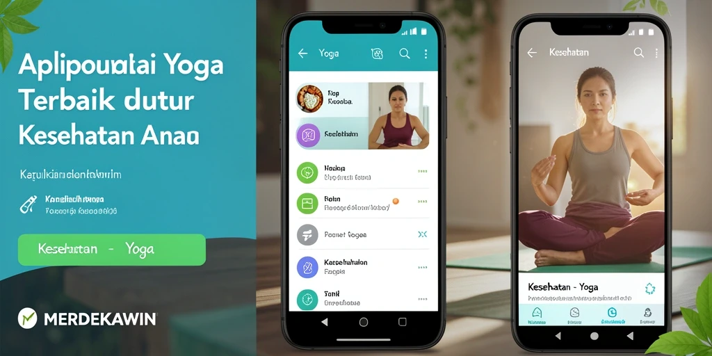 Antarmuka aplikasi MERDEKAWIN yang menarik untuk praktik Yoga.