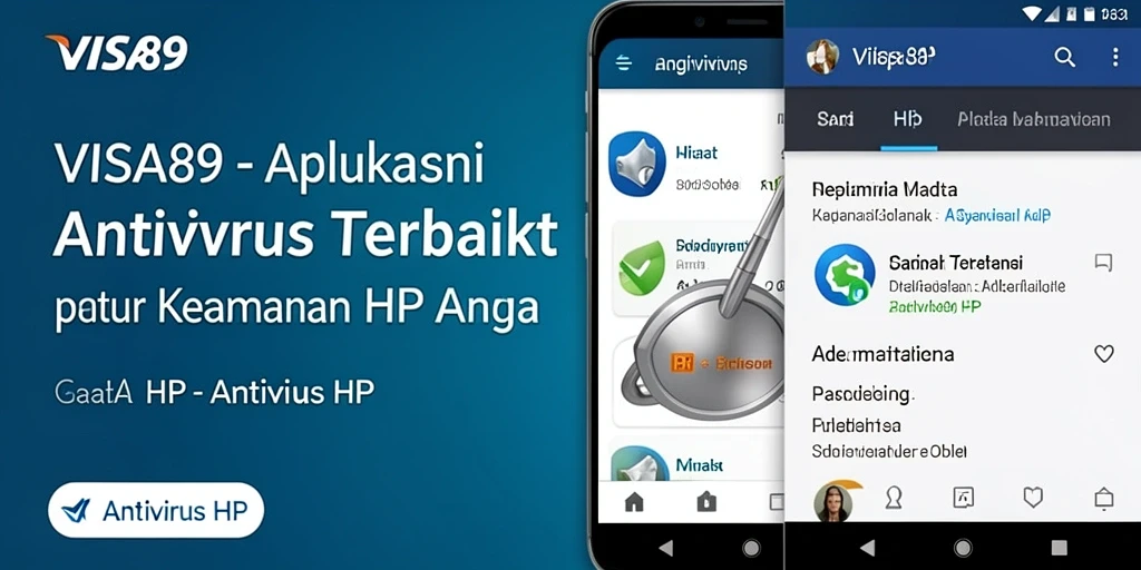Antarmuka utama <strong>VISA89</strong> menampilkan pemindaian dan status keamanan yang jelas.
